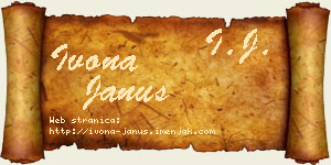 Ivona Janus vizit kartica